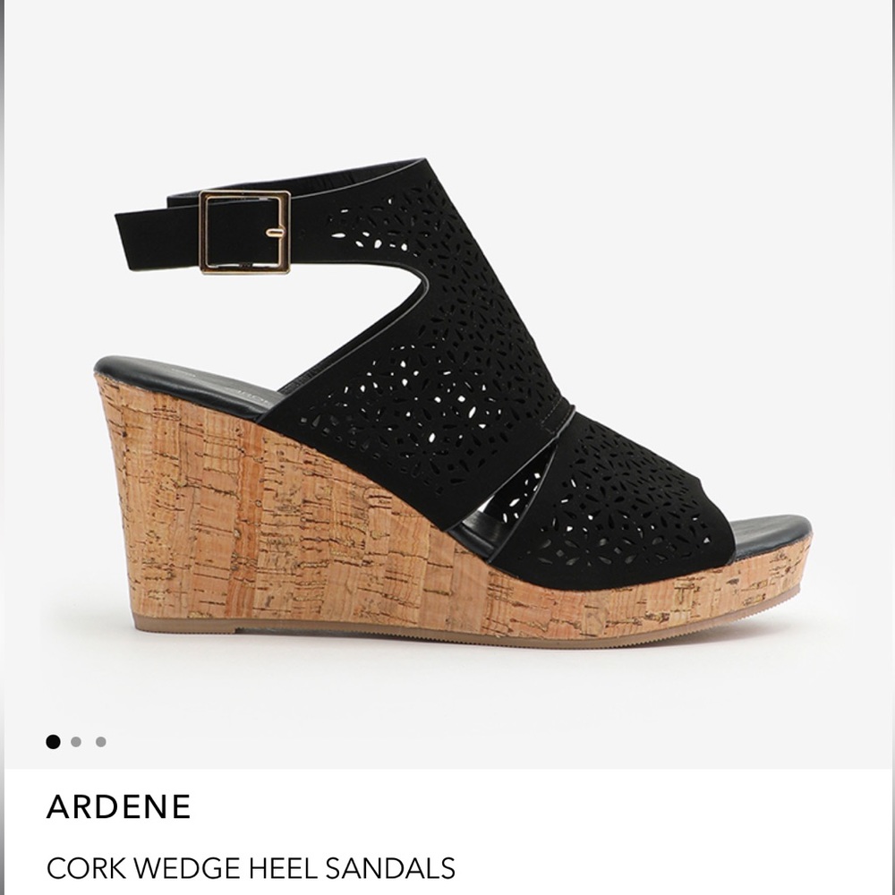 ARDENE CORK WEDGE HEEL SANDALS. NEW They have never been used